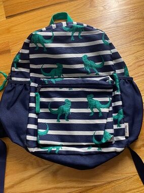 GAP KIDS DINOSAUR BLUE AND WHITE STRIPE BOYS BACKPACK
